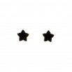 Pendiente esmaltado star  negro