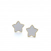 Pendiente esmaltado star  blanco