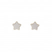Pendiente esmaltado star  blanco