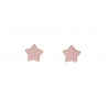 Pendiente esmaltado star rosa