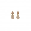 Pendiente lagrima beige