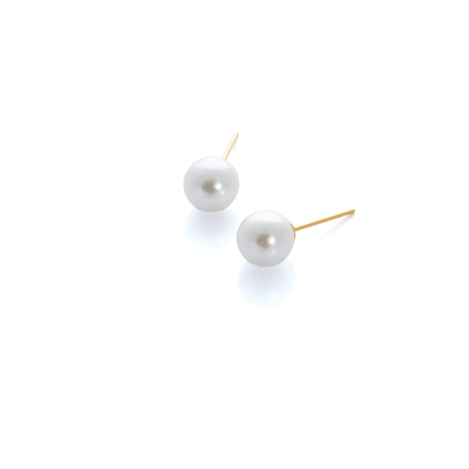 Set perlitas colgante, pulsera y pendientes dorado