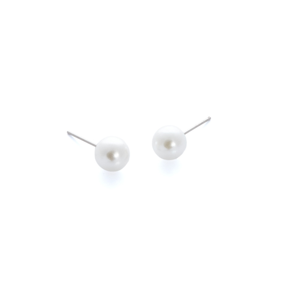 Set perlitas colgante, pulsera y pendientes plateado