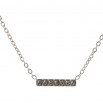 Set cristal colgante, pulsera y pendiente plateado