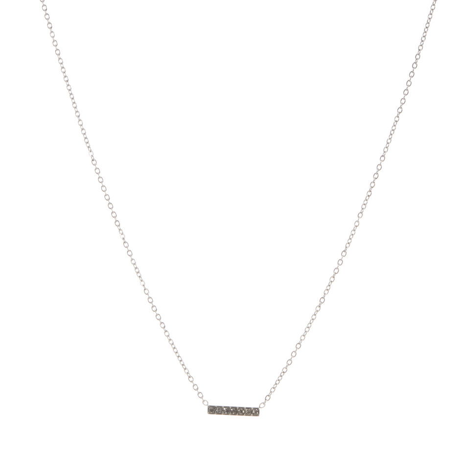 Set cristal colgante, pulsera y pendiente plateado