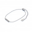 Set cristal colgante, pulsera y pendiente plateado