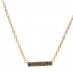 Set cristal colgante, pulsera y pendiente dorado