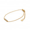 Set cristal colgante, pulsera y pendiente dorado