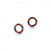 Set skyline colgante, pulsera y pendiente plateado