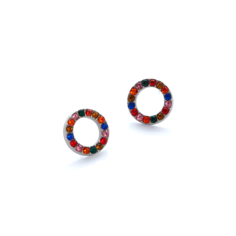 Set skyline colgante, pulsera y pendiente plateado