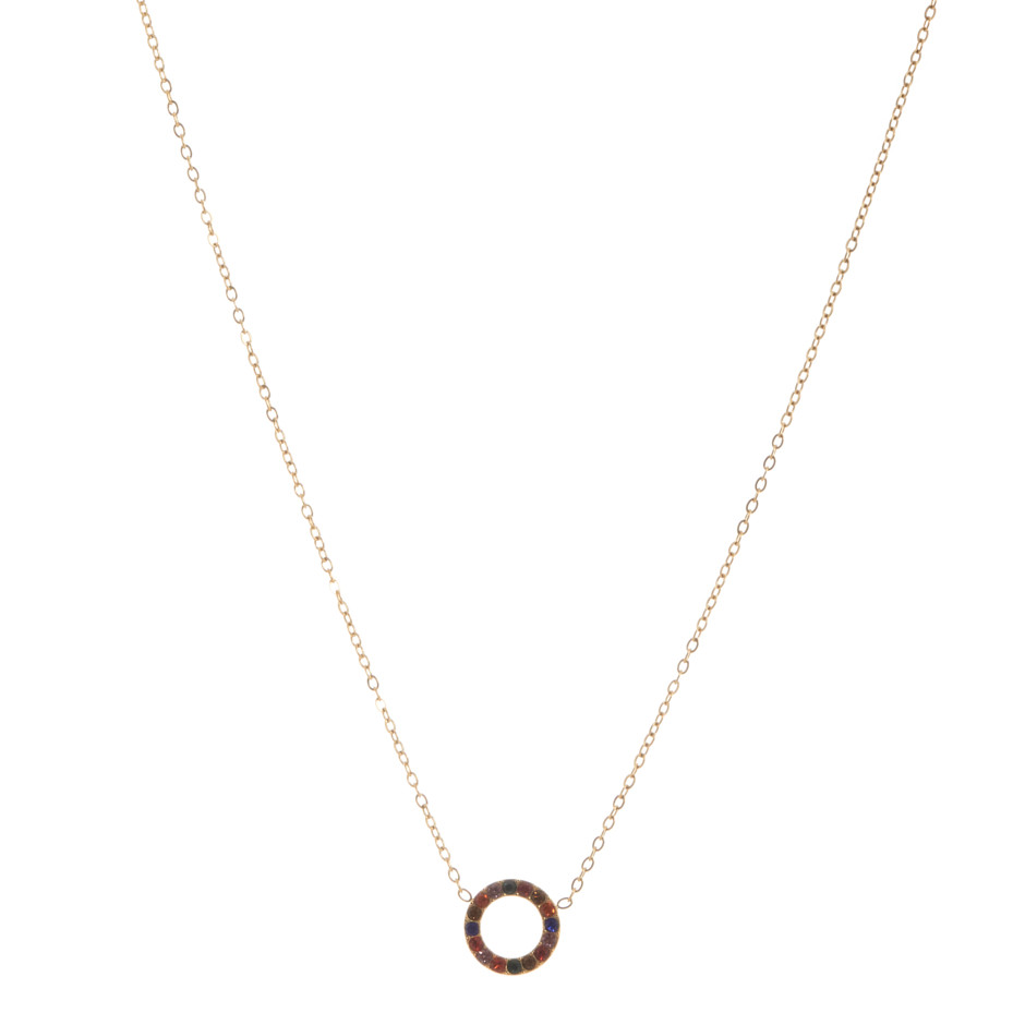 Set skyline colgante, pulsera y pendiente dorado