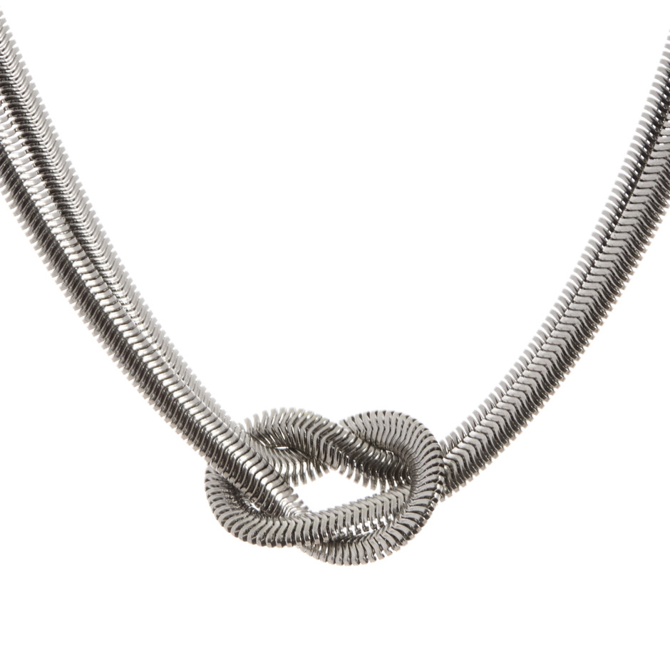 Collar nud plateado