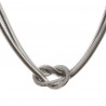 Collar nud plateado