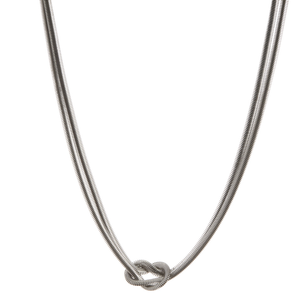 Collar nud plateado