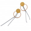 Set circle dorado colgante y pendiente