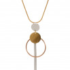Set circle dorado colgante y pendiente