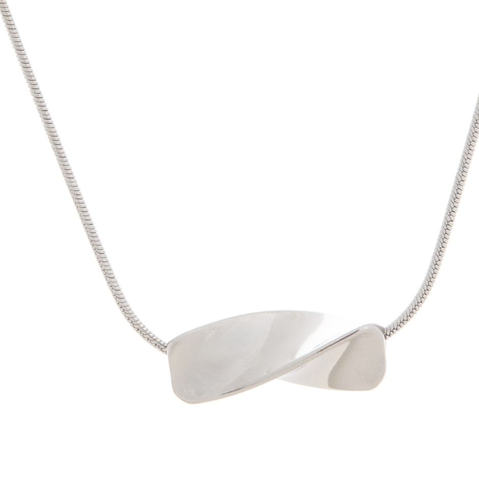 Colgante tube plateado