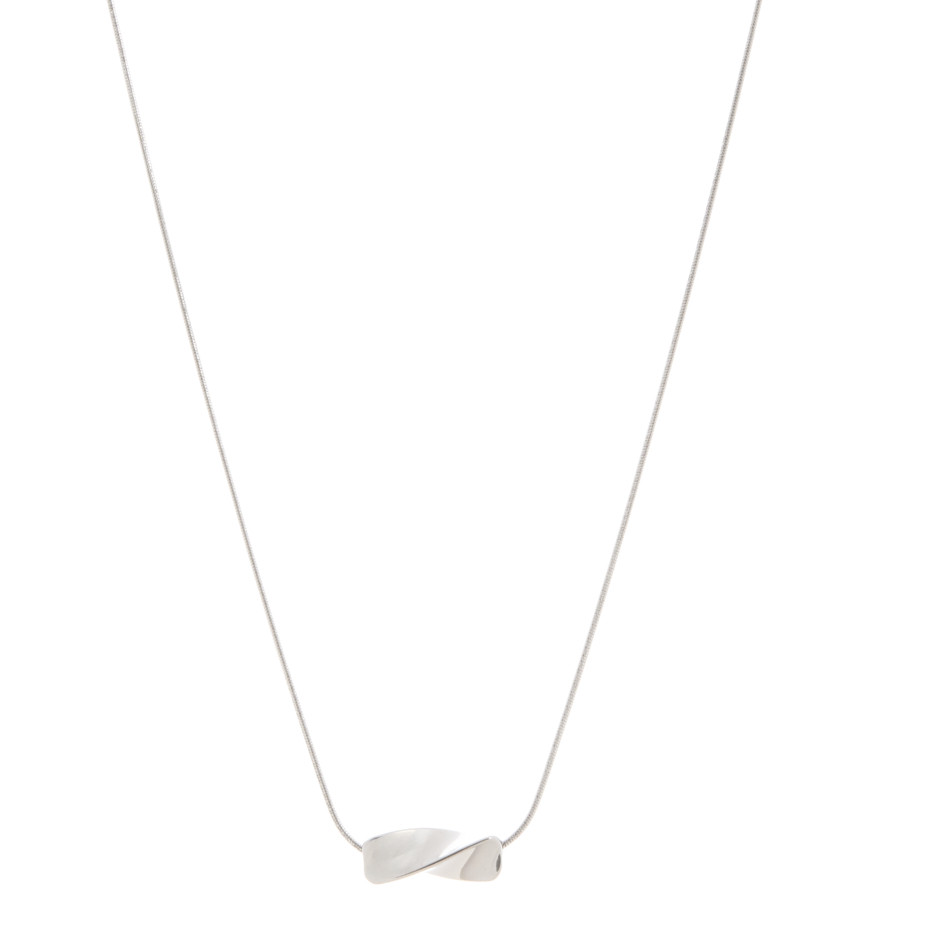 Colgante tube plateado