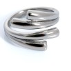 Anillo tubular plateado