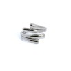 Anillo tubular plateado