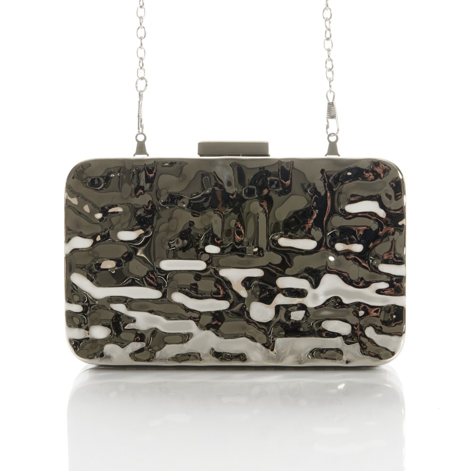 Cartera pieza plateado