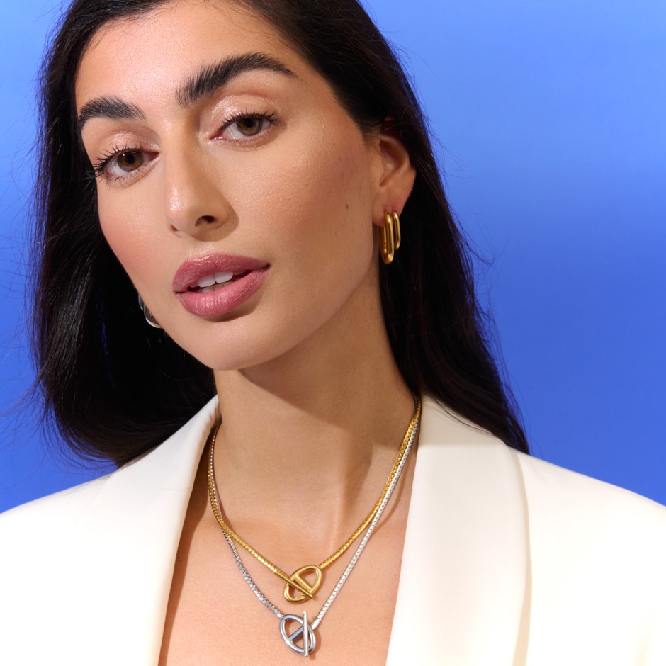 Pendiente cícladas dorado maxi