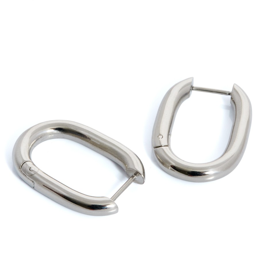 Pendiente cícladas plateado maxi