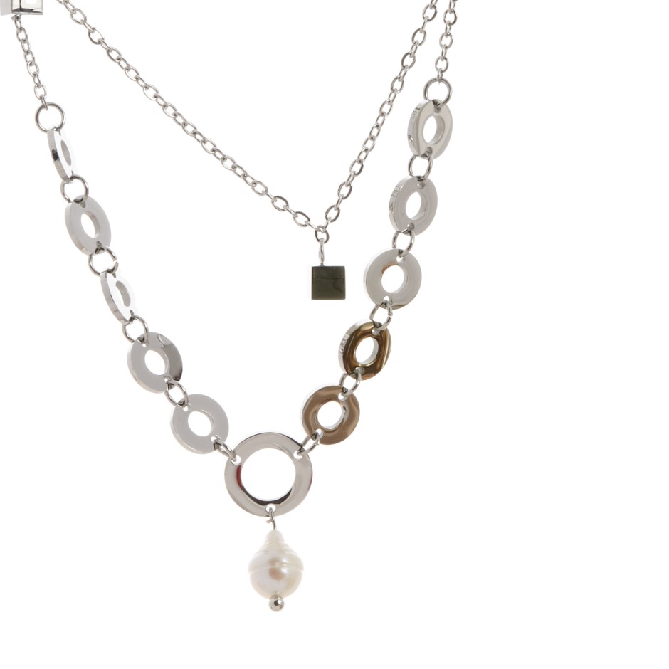 Colgante corfú plateado