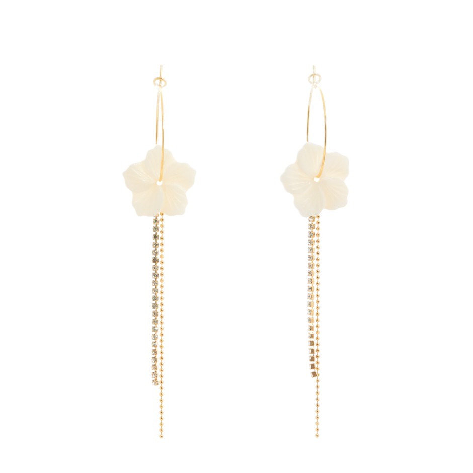 Pendiente corfú aro flor