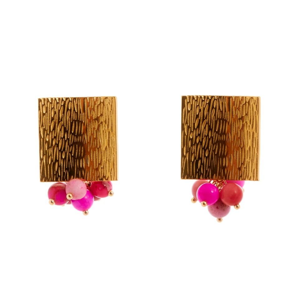 Pendiente creta fucsia