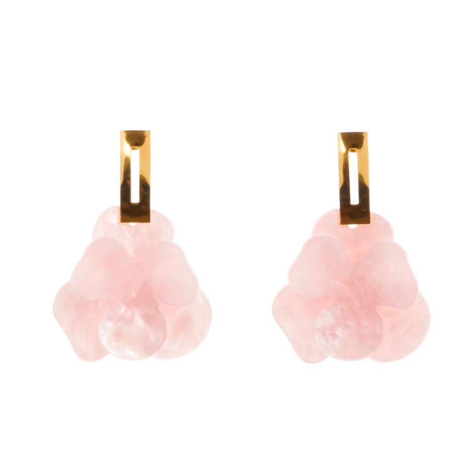 Pendiente creta racimo rosa
