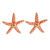 Pendiente creta estrella de mar naranja