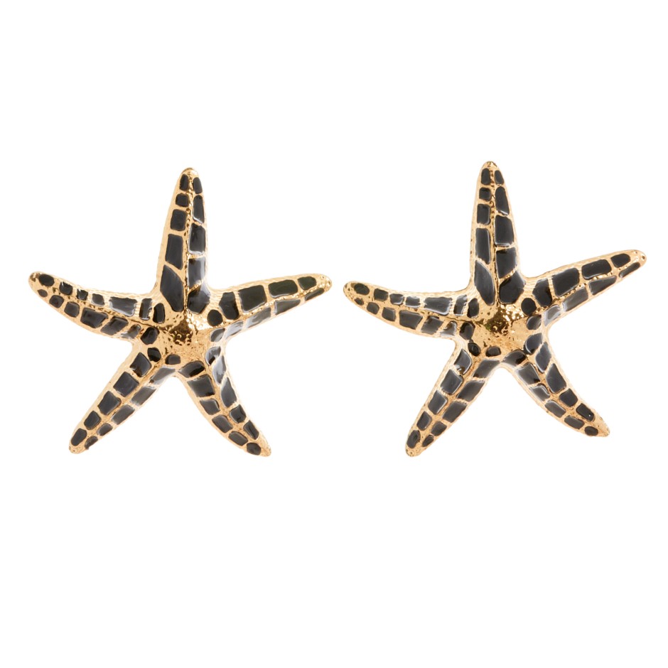 Pendiente creta estrella de mar negra