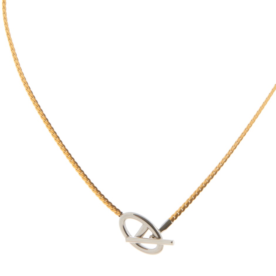 Colgante Greece dorado y plateado