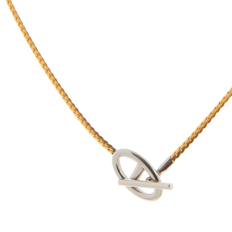 Colgante Greece dorado y plateado