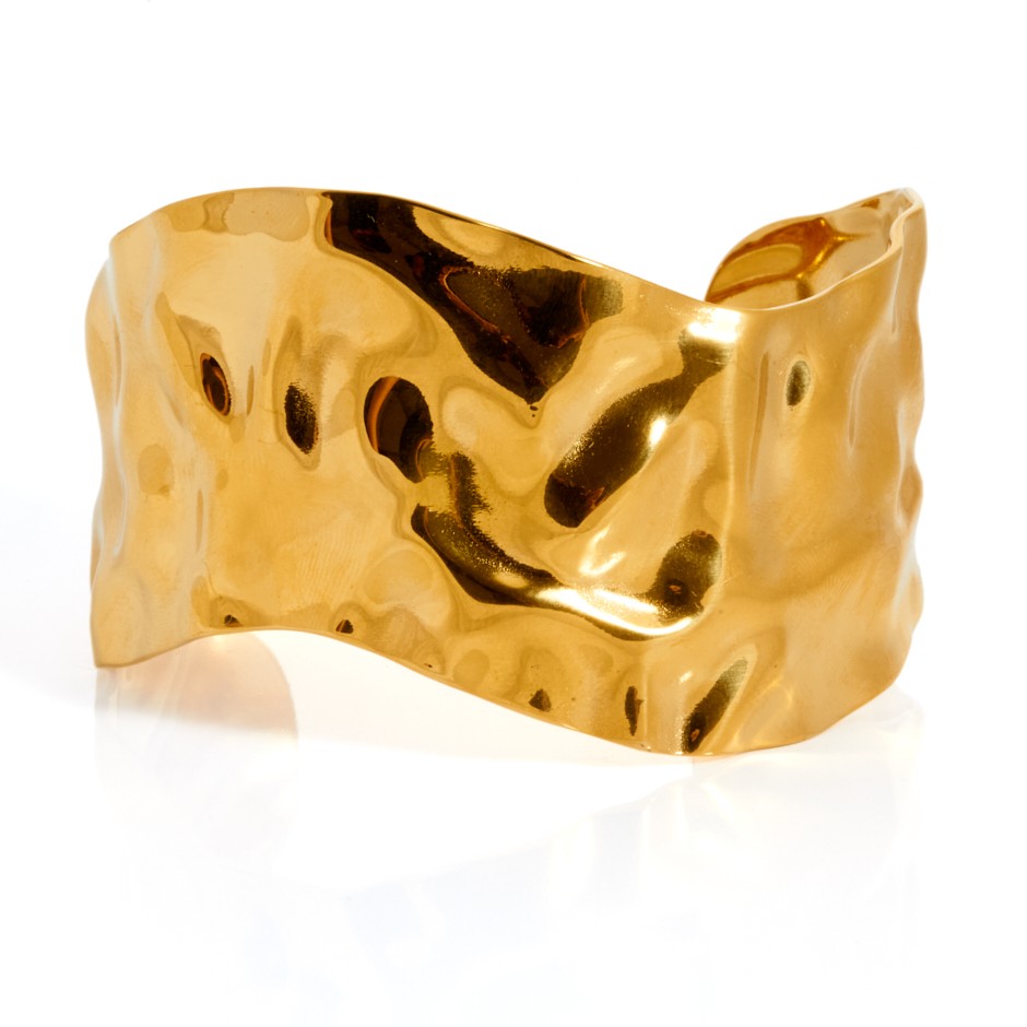 Brazalete ios placa dorado