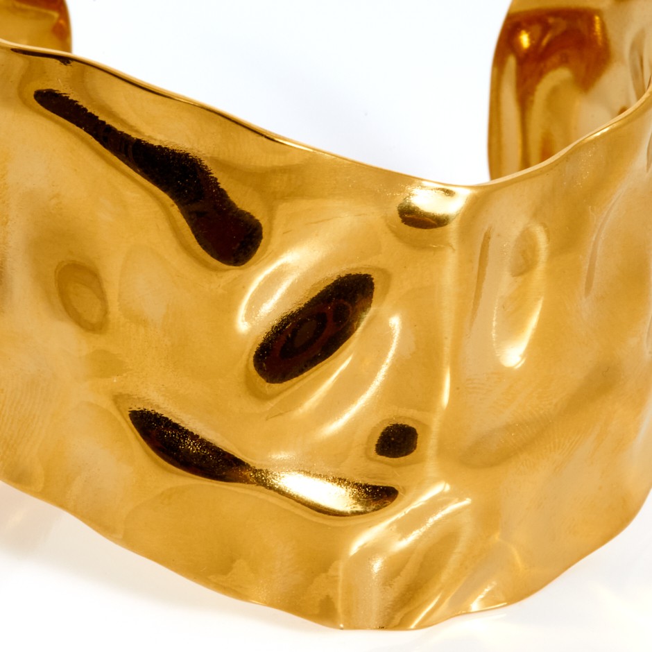 Brazalete ios placa dorado