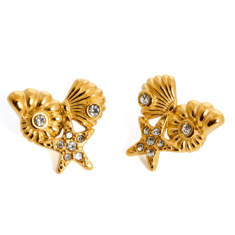 Pendiente mykonos dorado