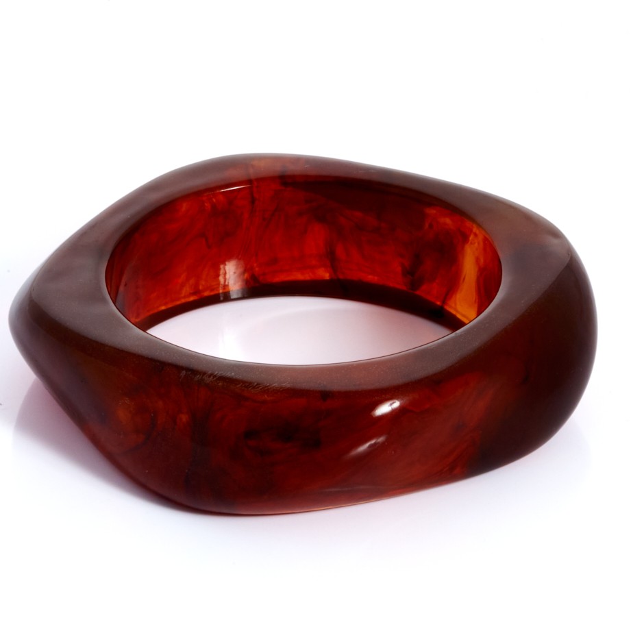 Brazalete resina marrón