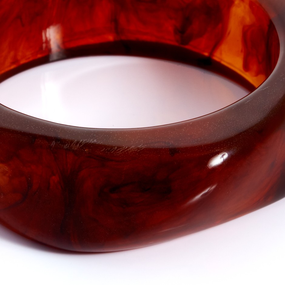 Brazalete resina marrón