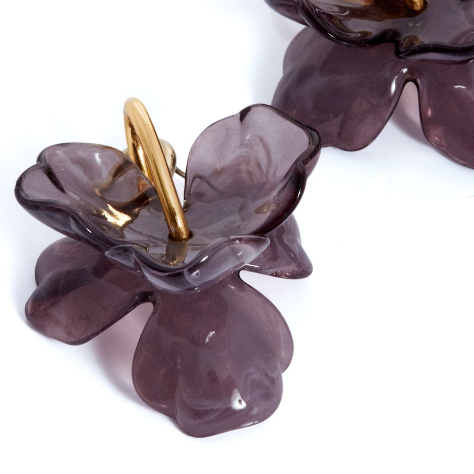 Pendiente naxos racimo negro