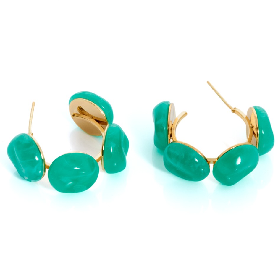 Pendiente naxos aro verde