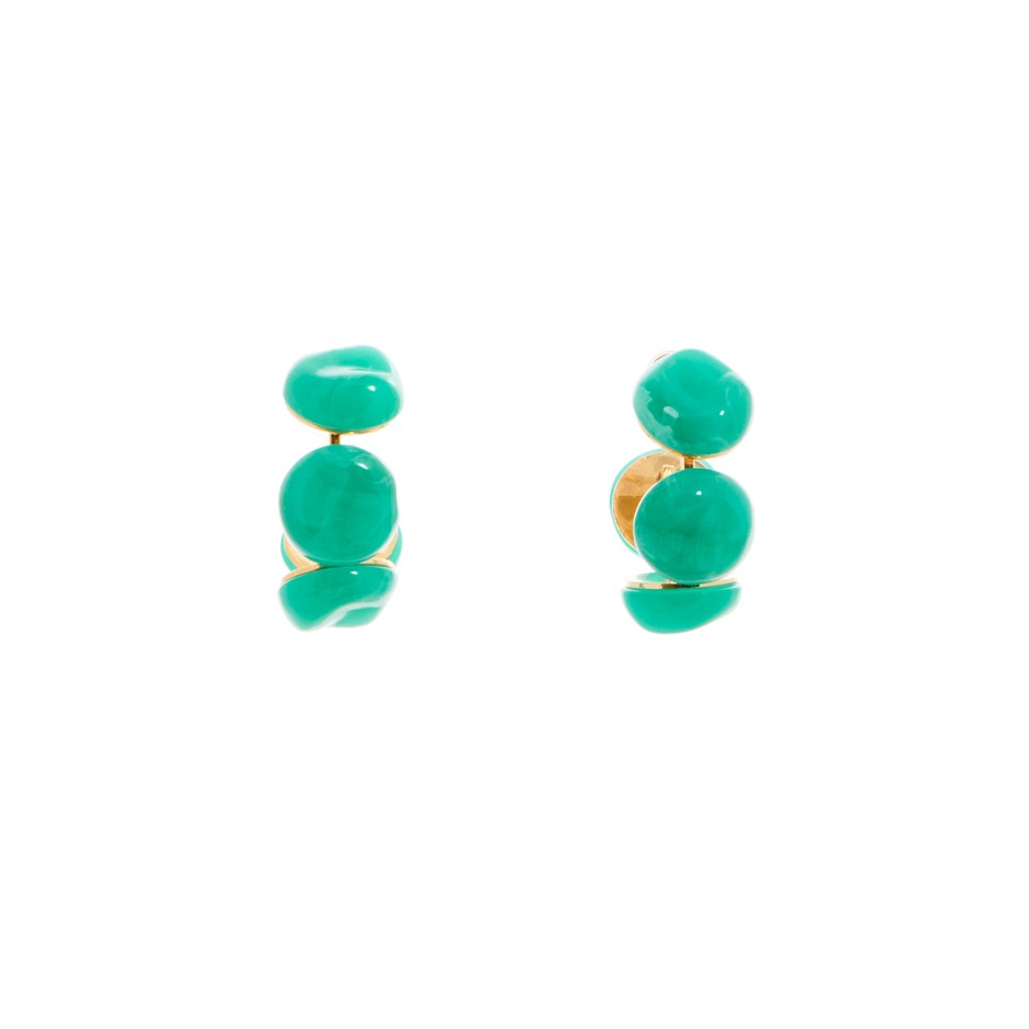 Pendiente naxos aro verde