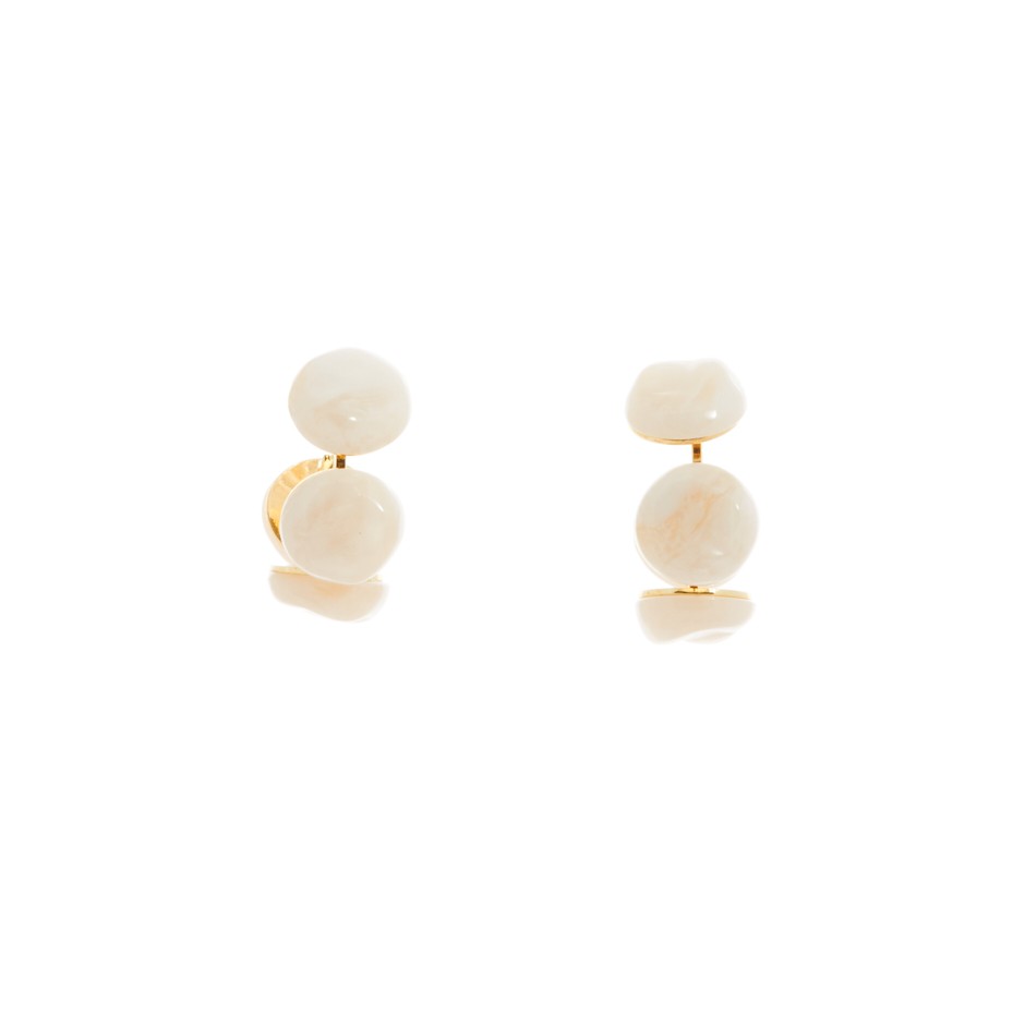 Pendiente naxos aro blanco