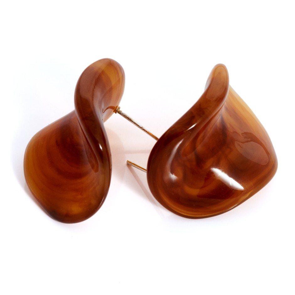 Pendiente nail marrón