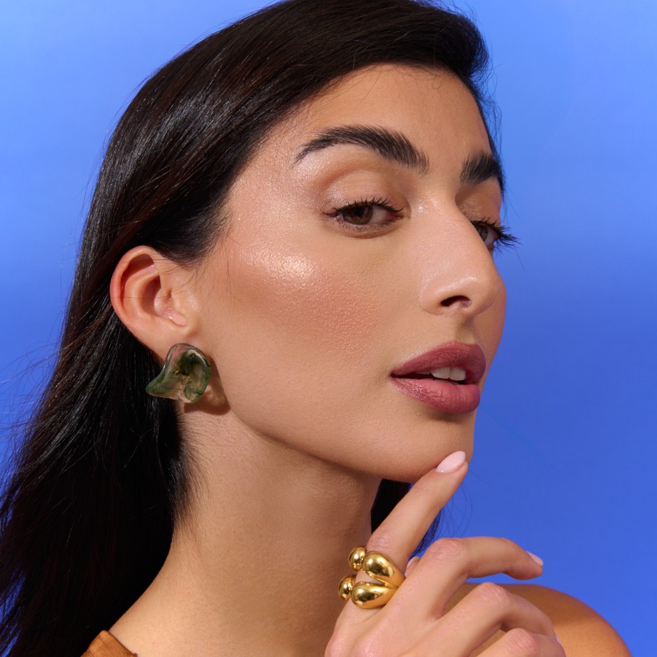 Pendiente nail verde