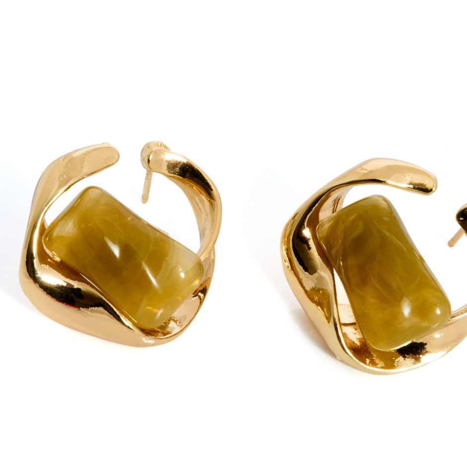 Pendiente forma verde