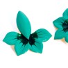 Pendiente samos flor lis verde