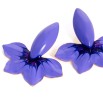 Pendiente samos flor lis morado