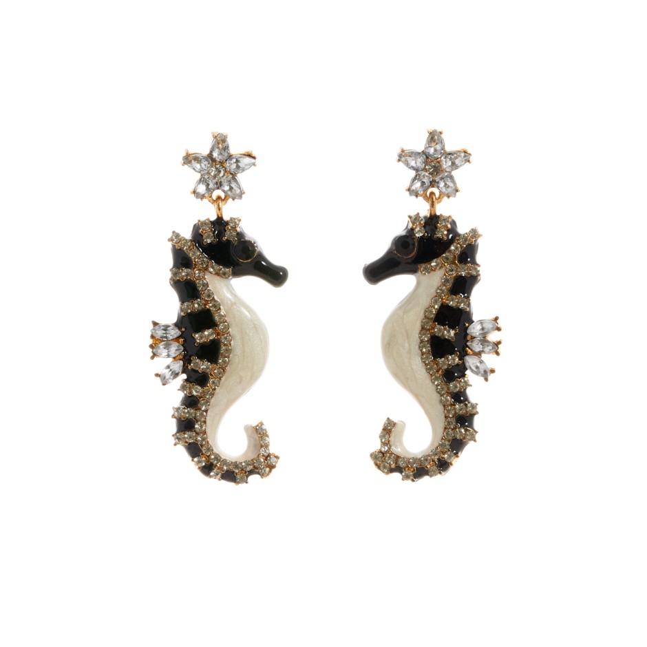 Pendiente caballito negro